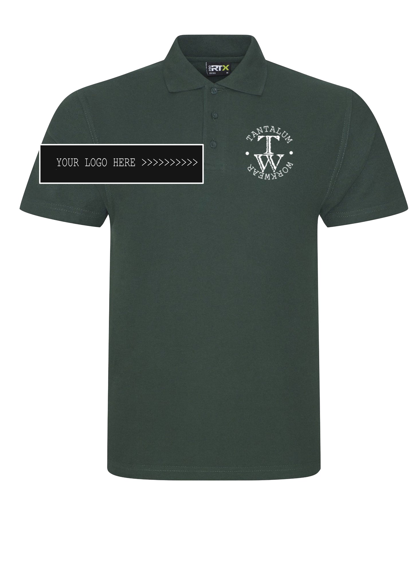 5 x Polo shirts with printed logo (RX101)