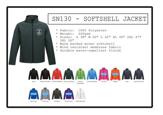 Bundle 15: 3 x Polo shirts (GD040) and 1 x softshell jacket (SN130) with printed logo
