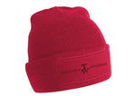 SINGLE patch beanie hat (BC445) with printed logo
