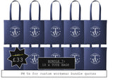 Bundle 7:  10 x promotional tote bags with printed logo (RL100)