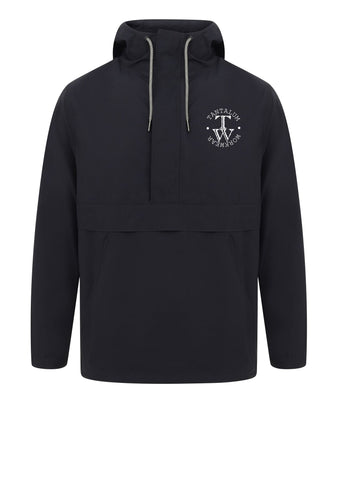 SINGLE lightweight 1/4 zip pullover jacket (FR905) with printed logo