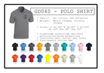 Bundle 1:  5 x Polo shirts with printed logo (GD040)