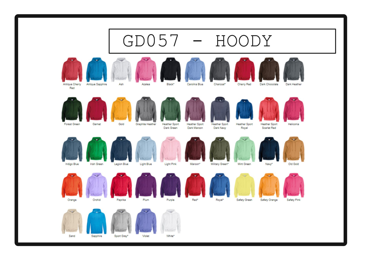 Bundle 9:  3 x Polo shirts  (RX101) , 1 x sweater (GD056) & 1 x hoody (GD057) with printed logo